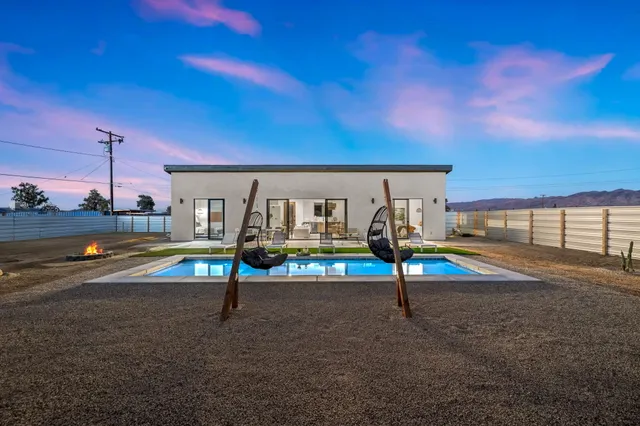 a view of a terrace with skyline