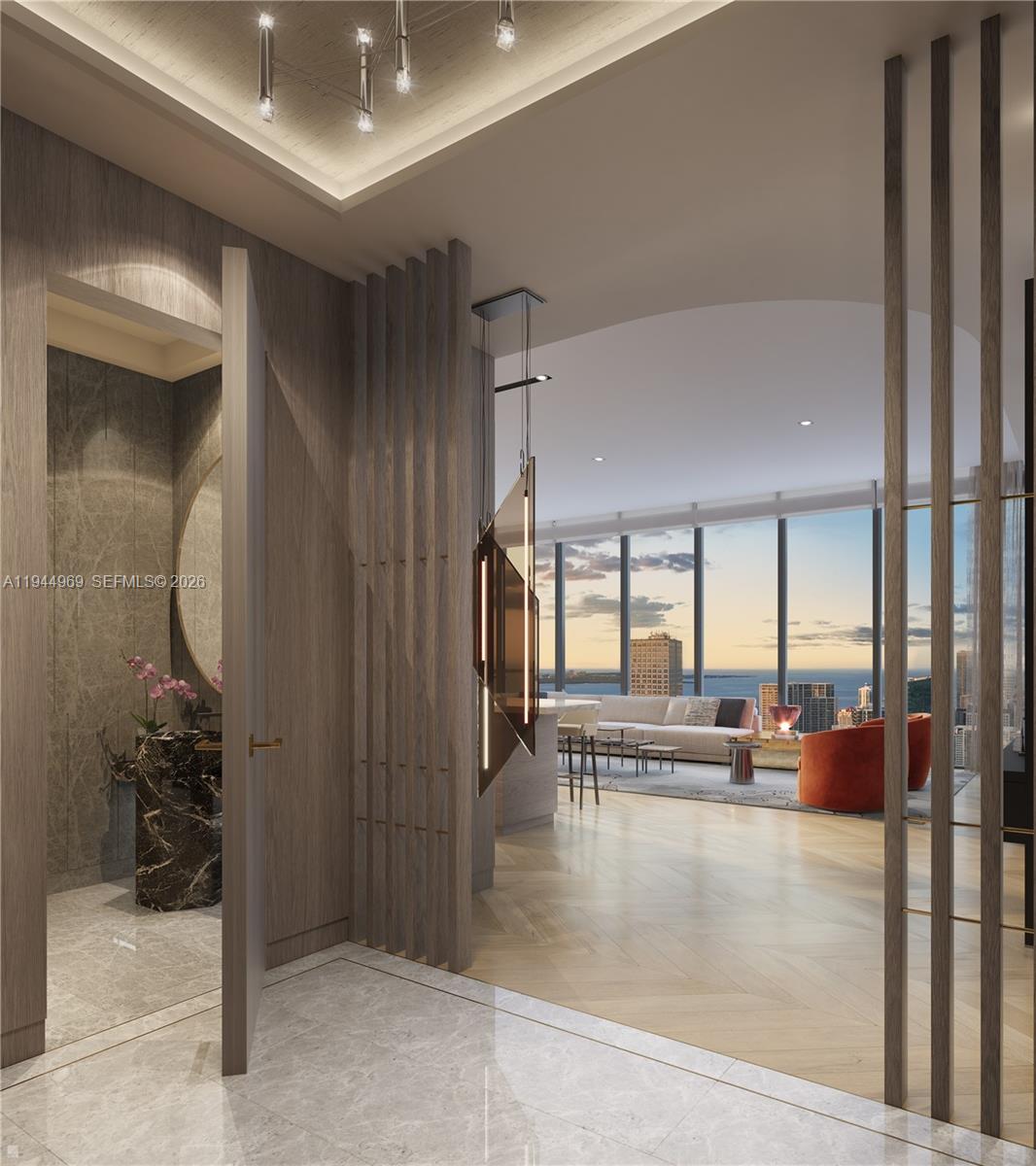 249 Northeast 3rd Street, Unit 6101 Miami, FL 33132 - Photo 8 of 29 an entryway with view of living room