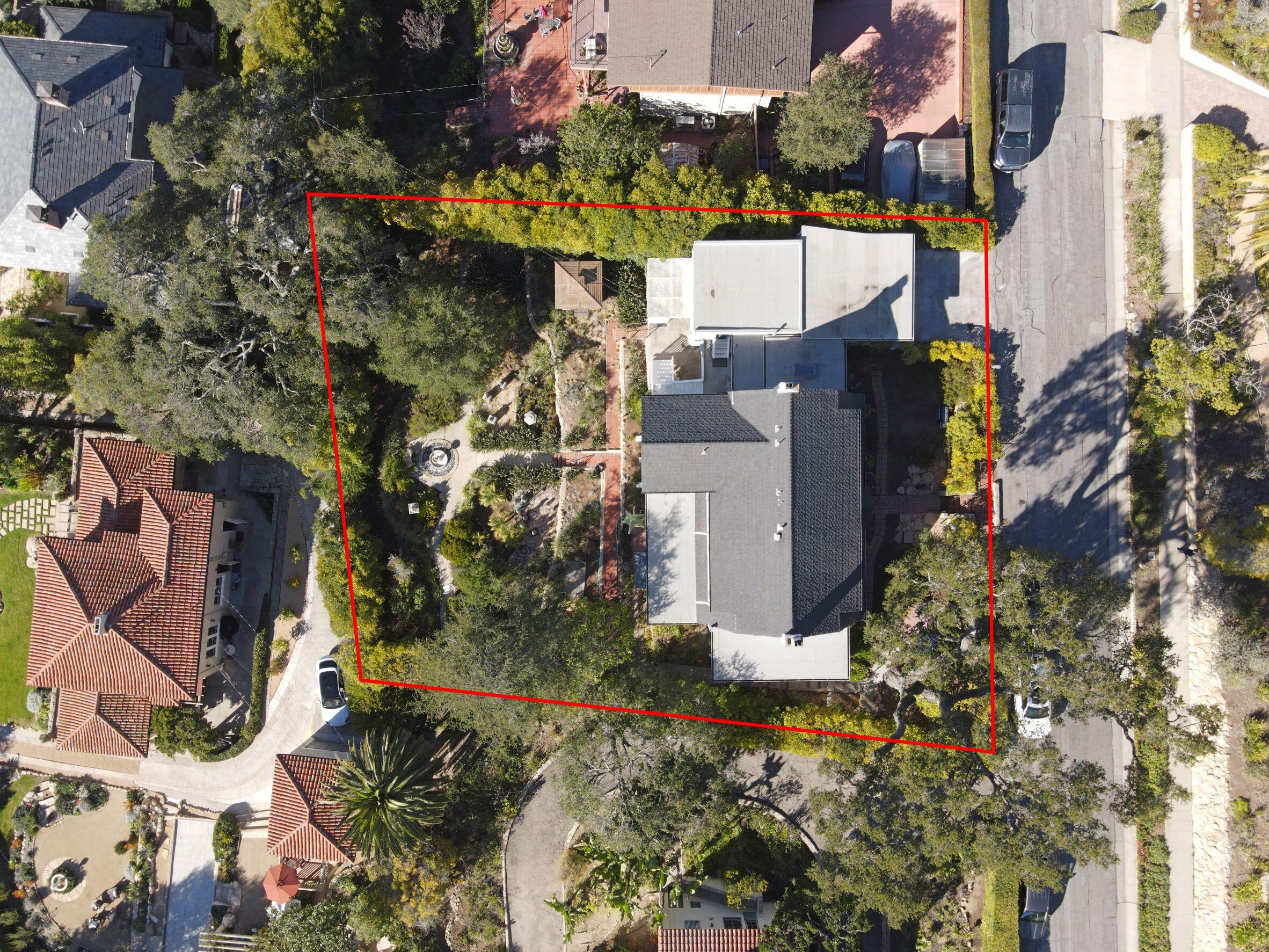 1713 Lasuen Road Santa Barbara, CA 93103 - Photo 3 of 20 an aerial view of residential houses with outdoor space