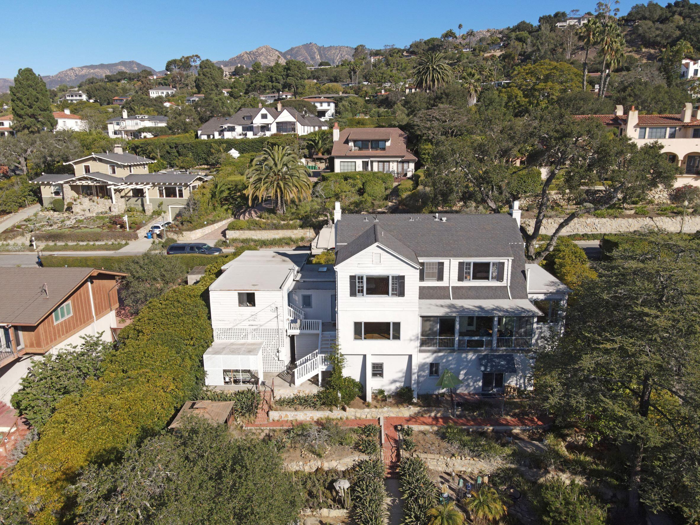 1713 Lasuen Road Santa Barbara, CA 93103 - Photo 5 of 20 an aerial view of multiple houses with a yard
