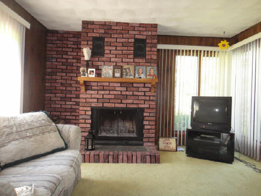 4007 East Lamm Road Freeport, IL 61032 - Photo 9 of 11 a living room with furniture a flat screen tv and a fireplace