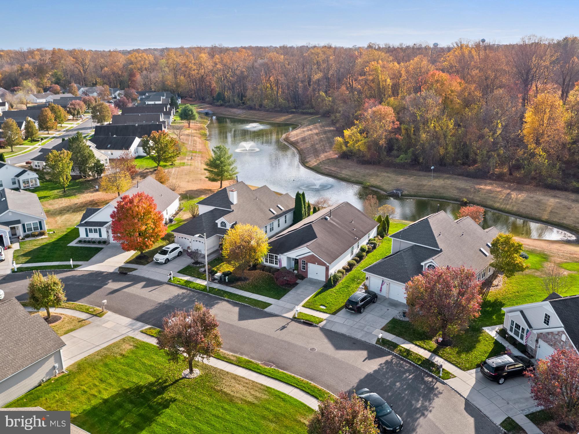 21 Brandon Lane Sewell, NJ 08080 - Photo 43 of 44 an aerial view of a house with a swimming pool yard and outdoor seating