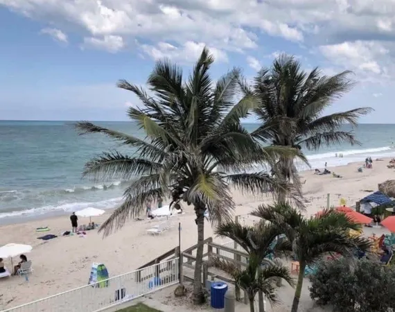 a view of beach and ocean
