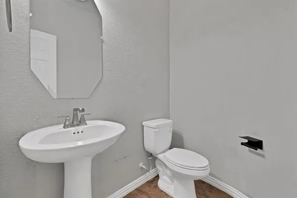 a view of small space with racks on the wall