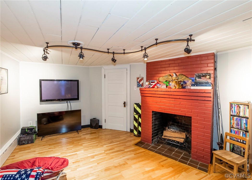 13203 Depot Road Hanover, VA 23069 - Photo 38 of 48 Finished Basement with Fireplace