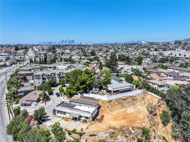 a view of a city with ocean