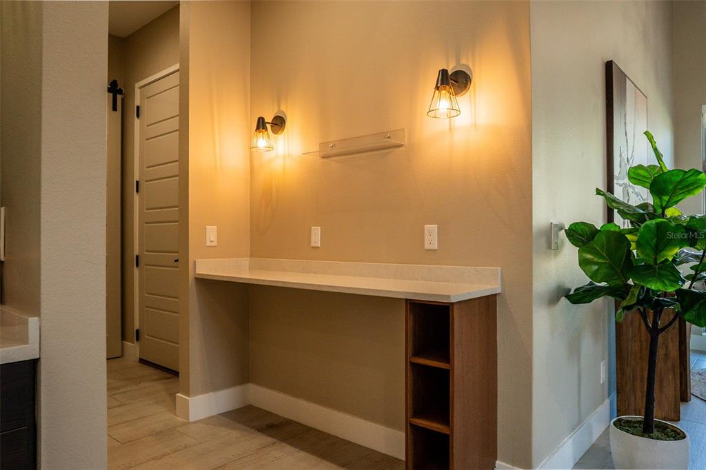 2514 Shannon Road Orlando, FL 32806 - Photo 40 of 53 a bathroom with a sink a mirror and a potted plant