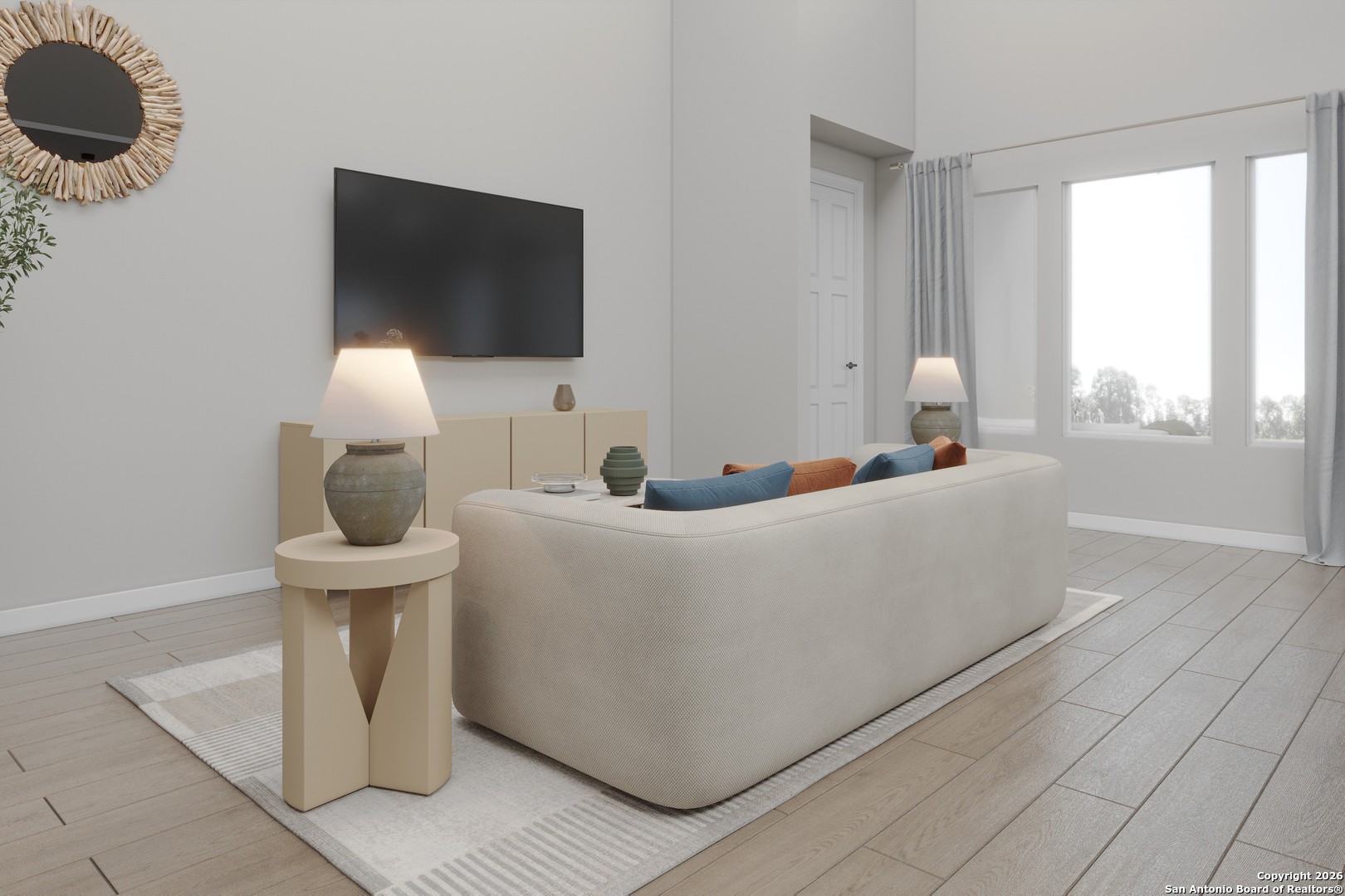 721 Moki Place Cibolo, TX 78108 - Photo 2 of 5 a living room with furniture and a flat screen tv