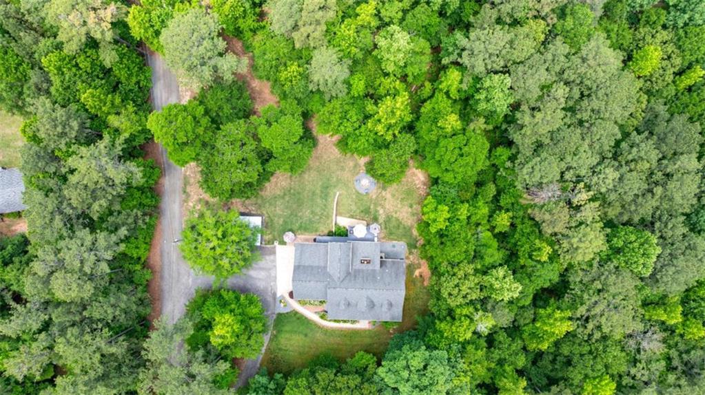 128 Byrom Road Senoia, GA 30276 - Photo 65 of 83 an aerial view of a house with a yard and large trees