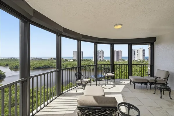 a outdoor space with furniture and a garden