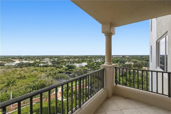 a view of balcony with city view