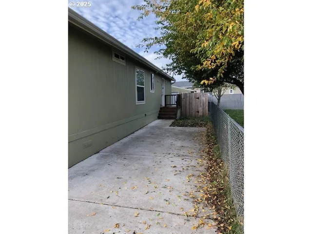 a backyard of a house