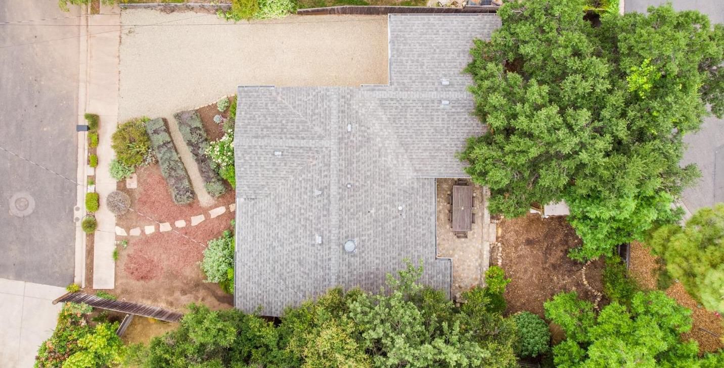 412 Franklin Drive Ojai, CA 93023 - Photo 12 of 50 an aerial view of a house with a yard and a large tree