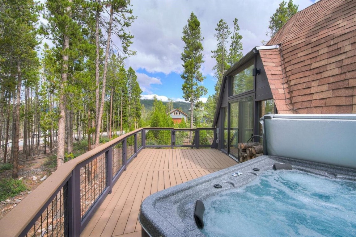 53 Blue Ridge Road Breckenridge, CO 80424 - Photo 13 of 30 Deck featuring a hot tub