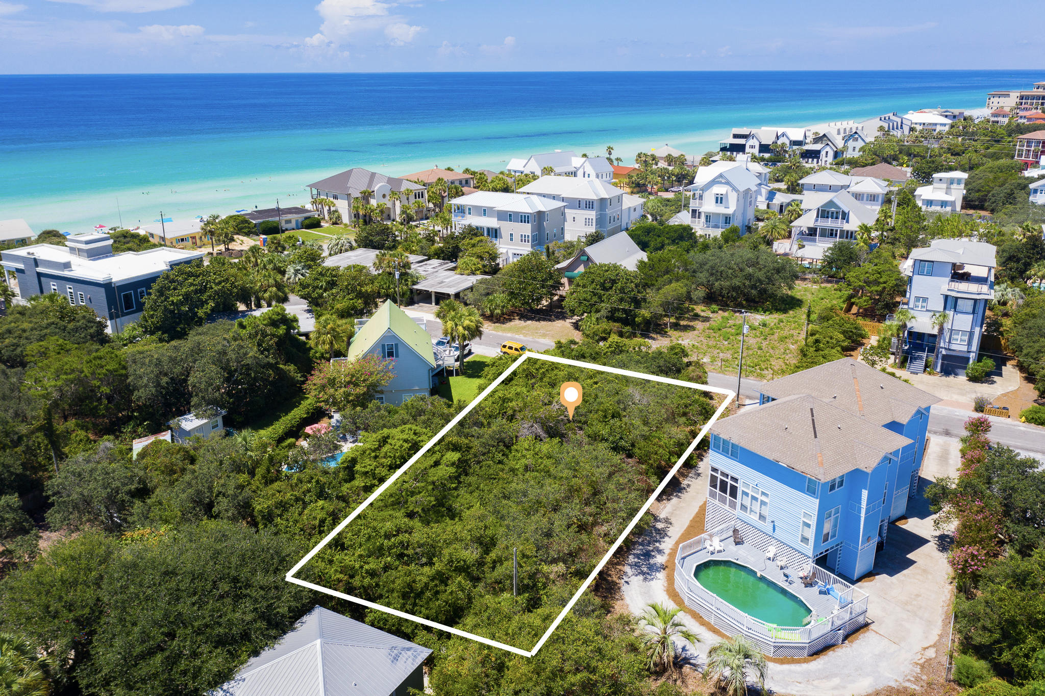 Lot 5 Gulf Point Road Santa Rosa Beach, FL 32459 - Photo 3 of 12 an aerial view of residential houses with outdoor space and street view