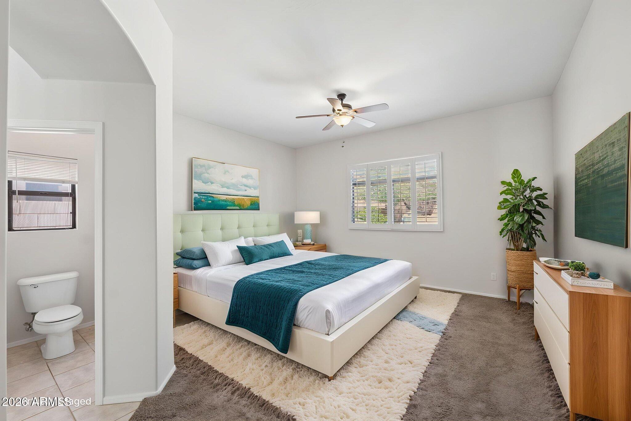 4418 East Jaeger Road Phoenix, AZ 85050 - Photo 14 of 42 12 - Primary Bedroom Virtually Staged