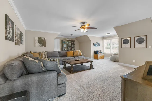 a aerial view of a house with a big yard