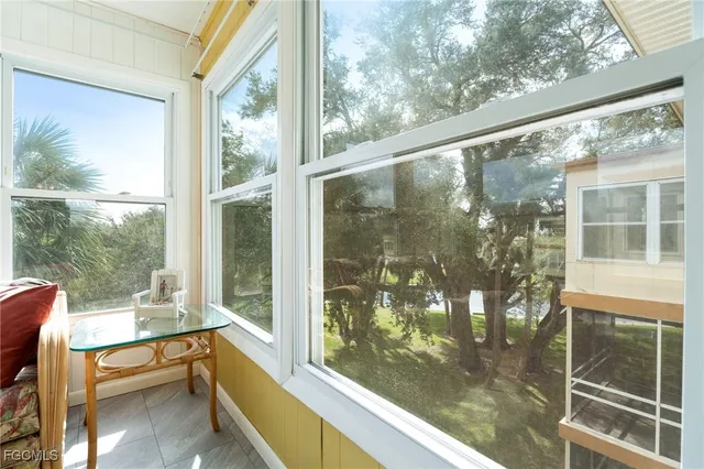 a view of a large window with an outdoor space