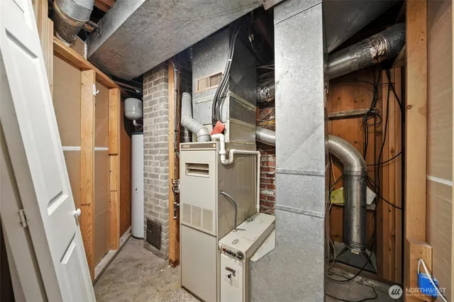 a view of parking garage with cars