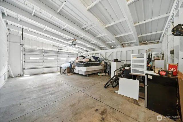 a view of barbeque area with seating area