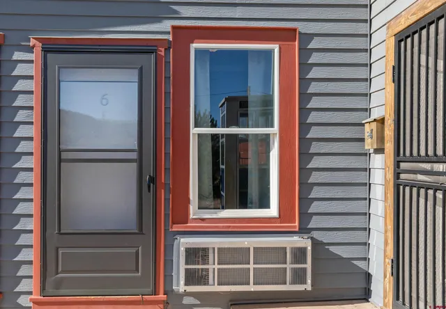 a view of front door of house