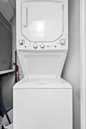 a close up view of washer and dryer