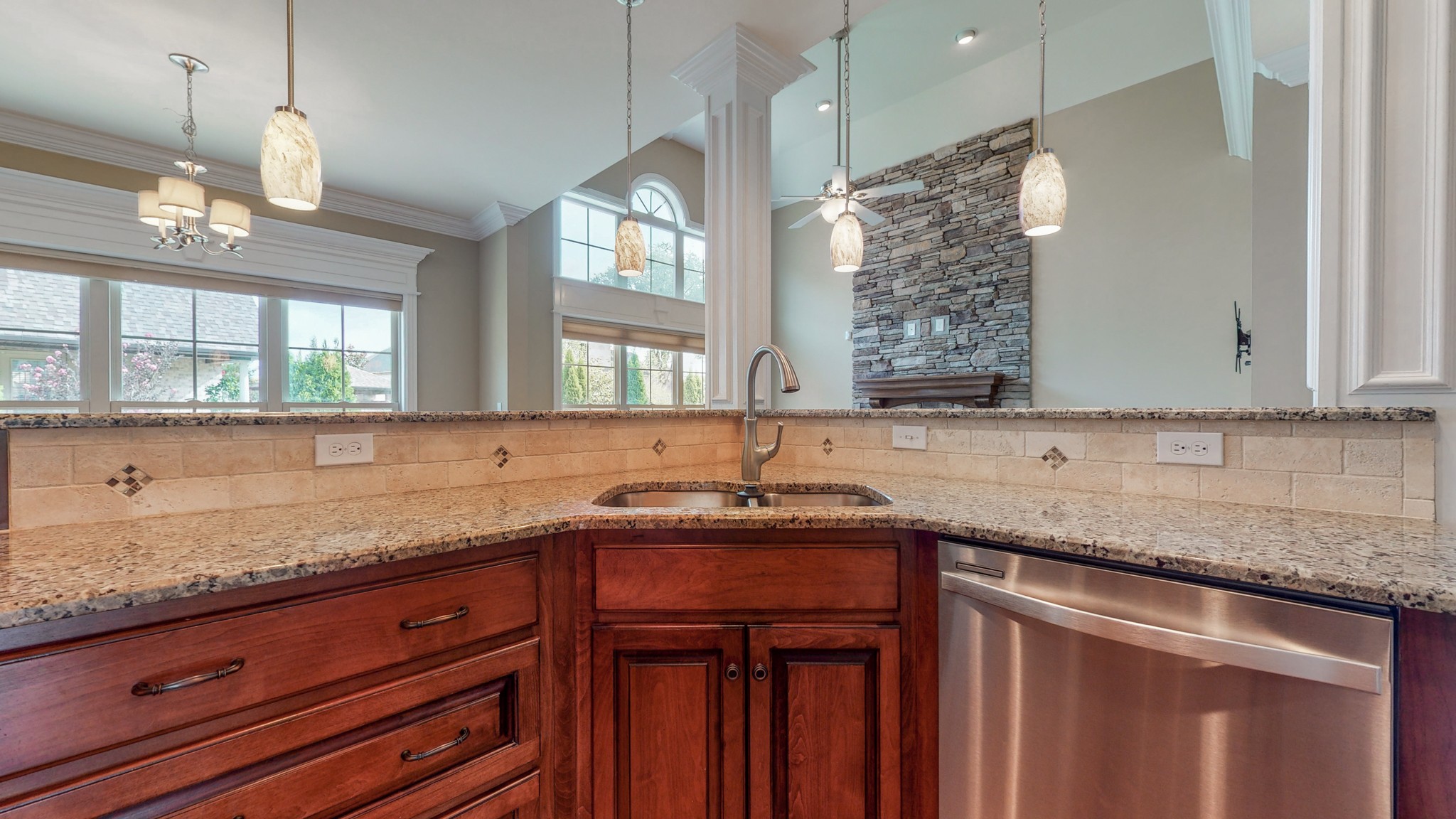 701 Stone Mill Circle Murfreesboro, TN 37130 - Photo 23 of 42 a kitchen with granite countertop a sink and cabinets