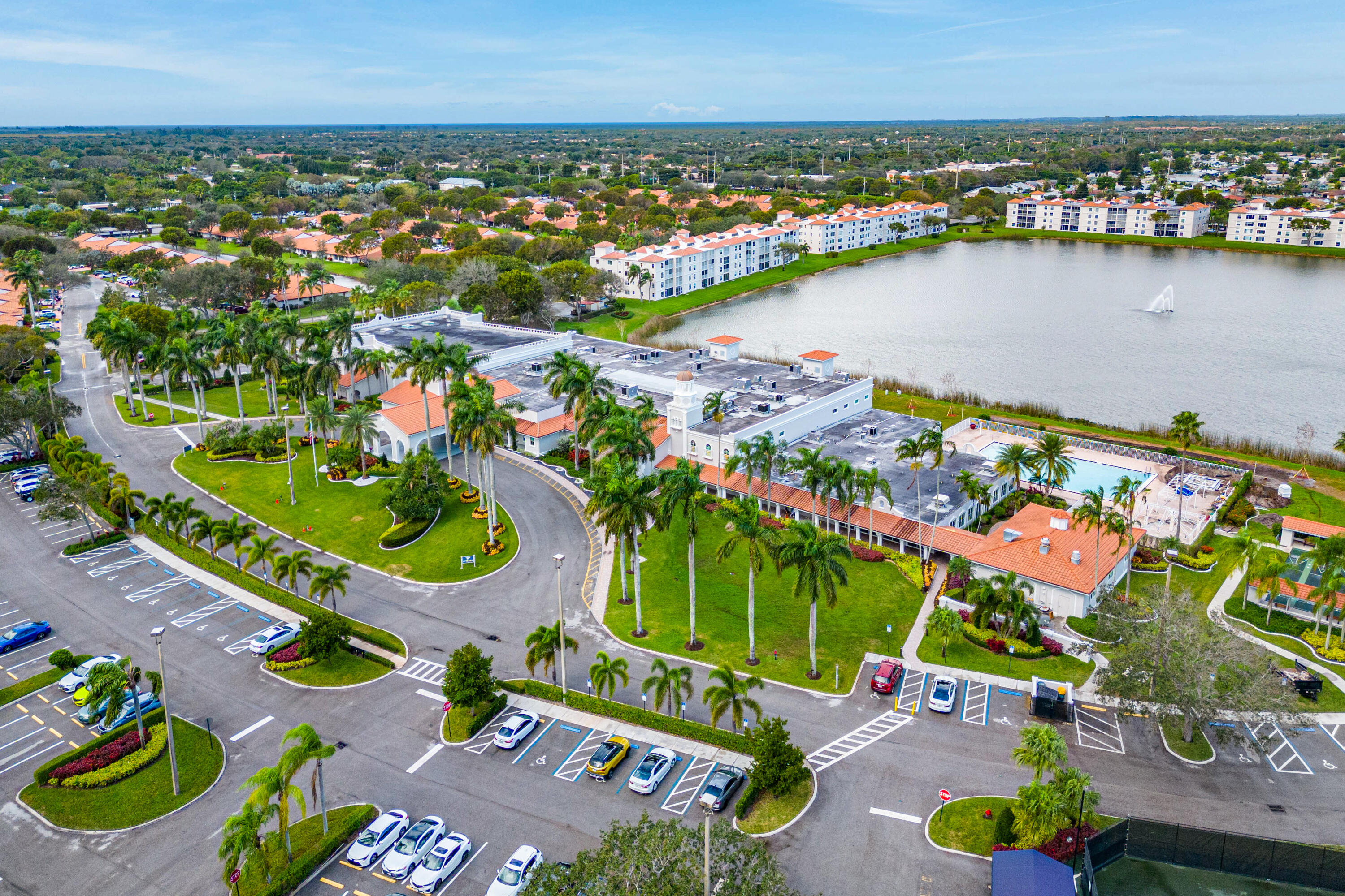 6348 Pointe Pleasant Circle Delray Beach, FL 33484 - Photo 26 of 40 an aerial view of tennis court