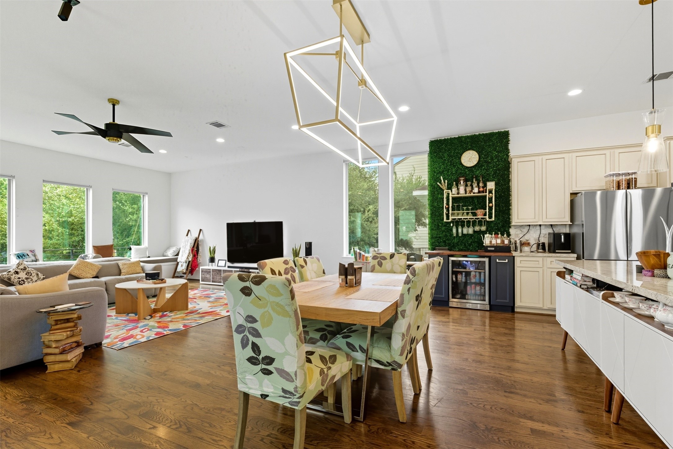 215 Avondale Street Houston, TX 77006 - Photo 14 of 42 a view of a dining room with furniture window and outside view
