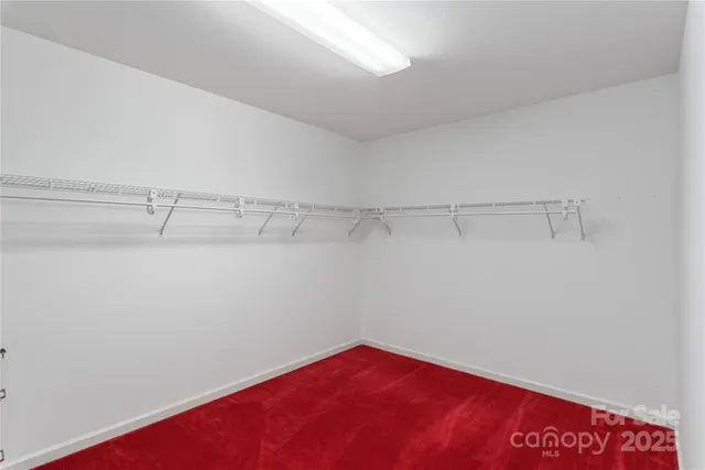 a view of small space with racks on the wall