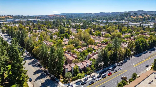 a view of city and mountain