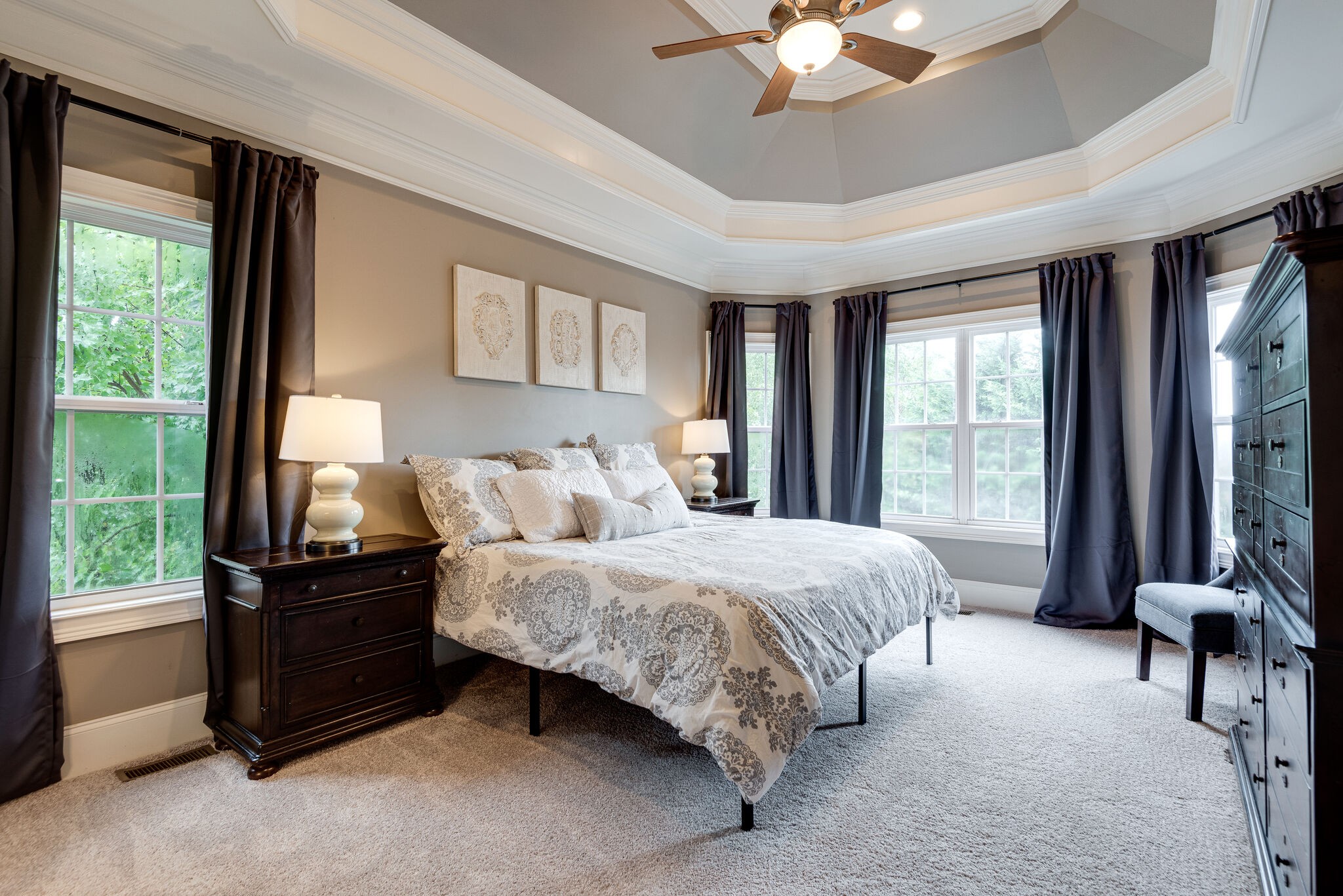 1623 Fair House Road Spring Hill, TN 37174 - Photo 13 of 35 a bedroom with a bed and a chandelier