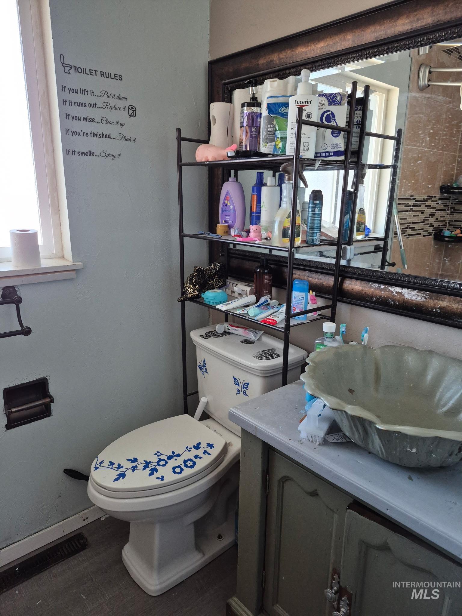820 Meadows Drive Twin Falls, ID 83301 - Photo 17 of 18 Bathroom featuring vanity and dark wood finished floors