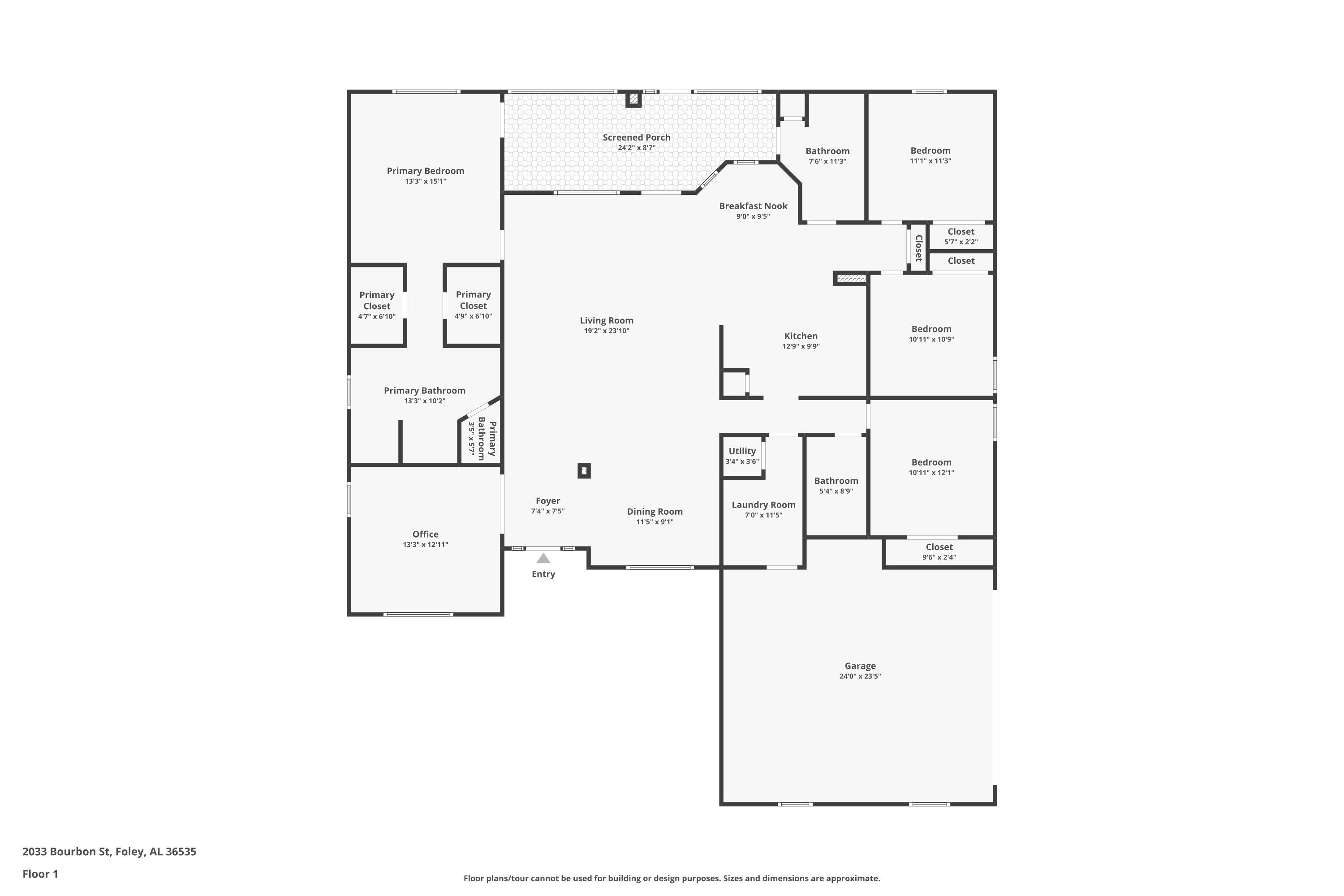 2033 Bourbon Street Foley, AL 36535 - Photo 57 of 57 Floor plan