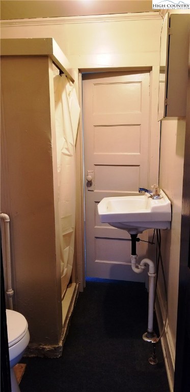 456 Grady Winkler Road Boone, NC 28607 - Photo 10 of 18 a bathroom with a sink toilet and shower