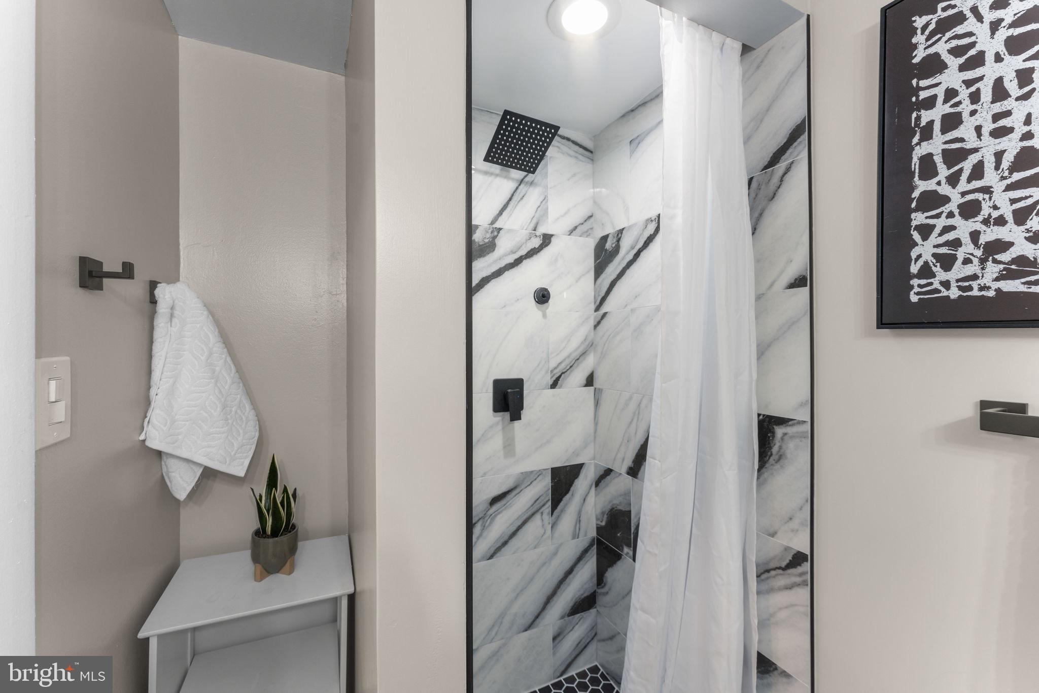 2002 17th Street Northwest, Unit 2 Washington, DC 20009 - Photo 26 of 38 Beautiful walk-in shower w/rainforest showerhead