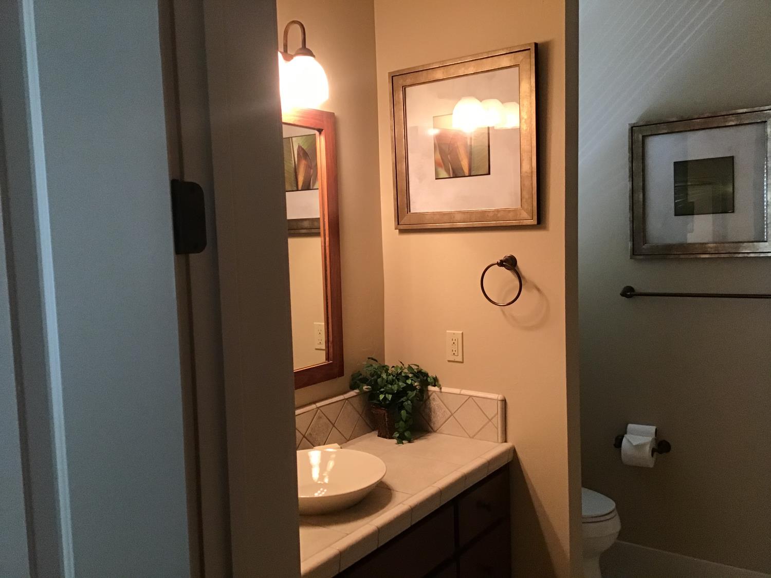 360 Town Square Road Copperopolis, CA 95228 - Photo 15 of 22 a bathroom with a sink a light fixture and a mirror