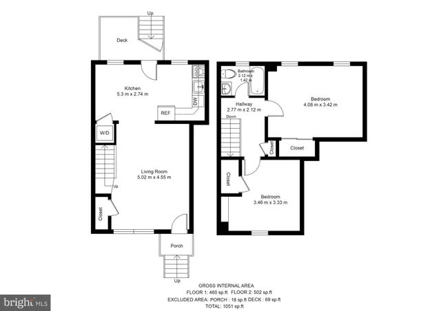 a picture of a bench in front of a door