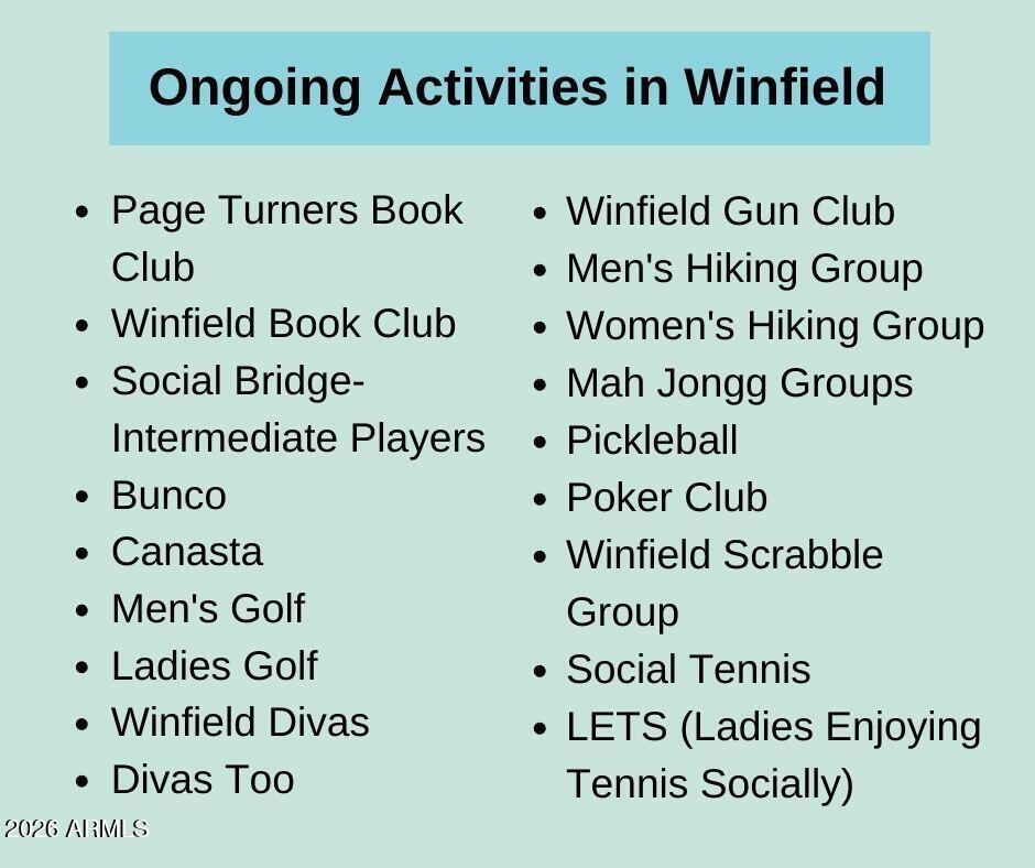 7278 East Eagle Feather Road Scottsdale, AZ 85266 - Photo 39 of 45 Ongoing Activities in Winfield