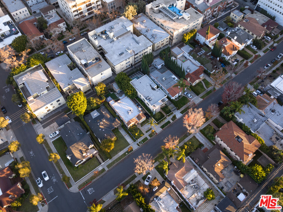 156 North Wetherly Drive Beverly Hills, CA 90211 - Photo 55 of 57 an aerial view of a residential building with parking