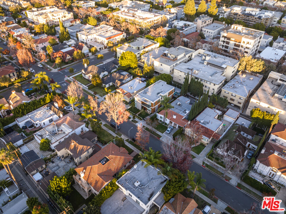 156 North Wetherly Drive Beverly Hills, CA 90211 - Photo 56 of 57 an aerial view of a city with lots of residential buildings