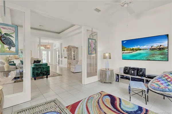 a outdoor living space with furniture and garden view