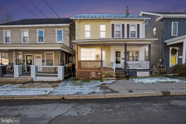 a front view of a house