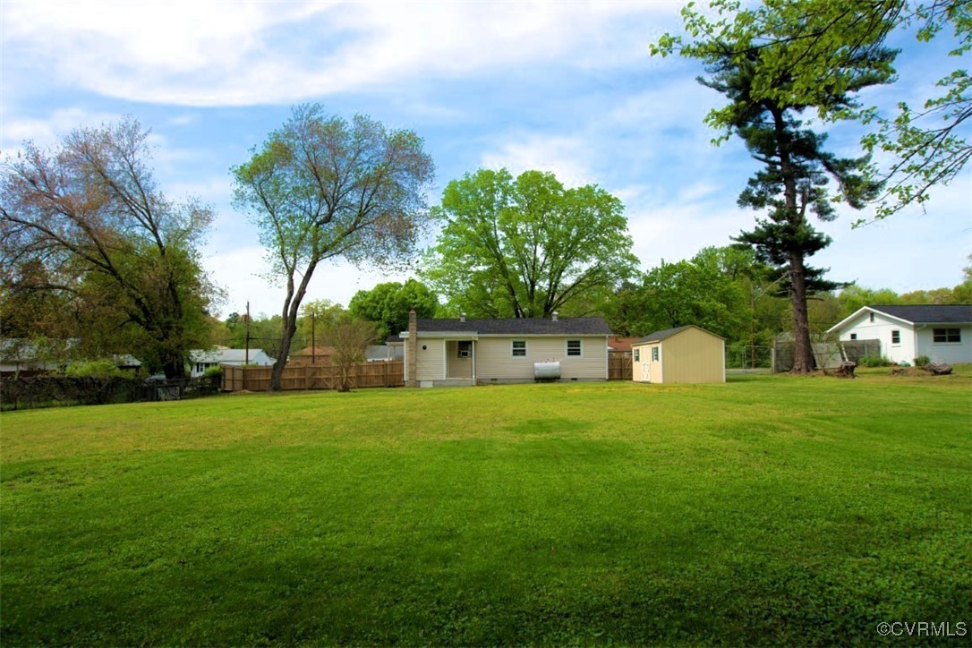 2721 Perlock Road Richmond, VA 23237 - Photo 23 of 27 View of yard with fence and an outbuilding