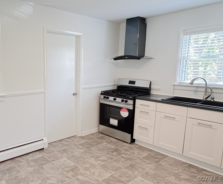 2721 Perlock Road Richmond, VA 23237 - Photo 6 of 27 Kitchen featuring dark countertops, wall chimney r