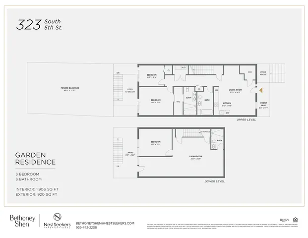 $1,900,000 | 323 South 5th Street, Unit GARDEN | Williamsburg