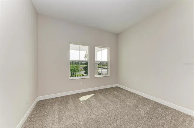 an empty room with a window