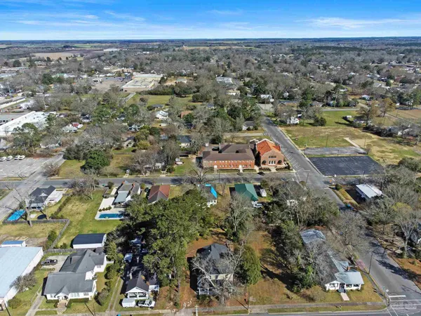 an aerial view of a city