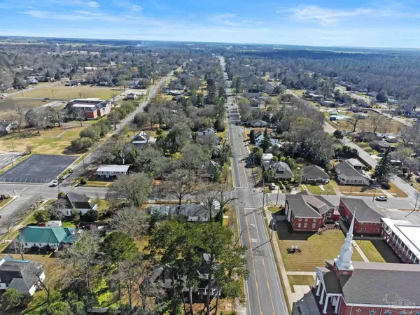 an aerial view of a city with lots of residential buildings