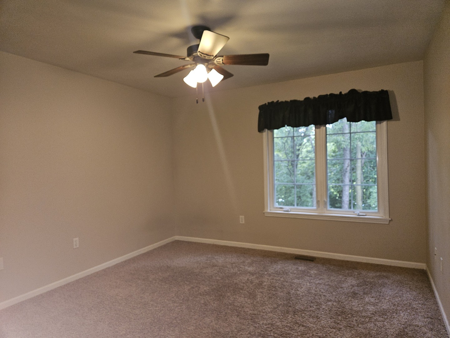 688 Fox Hollow Court DeKalb, IL 60115 - Photo 12 of 31 en empty room with windows and chandelier fan